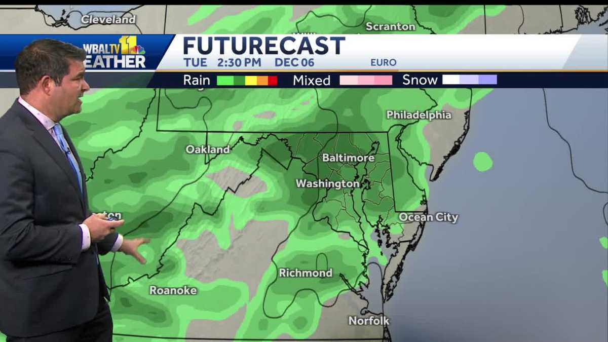 Last dry, sunny day this week with temps in the low 50's
