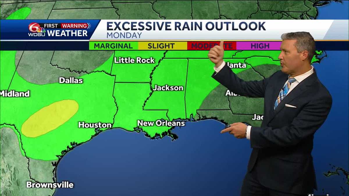 New Orleans weather forecast when will it rain how much will I get