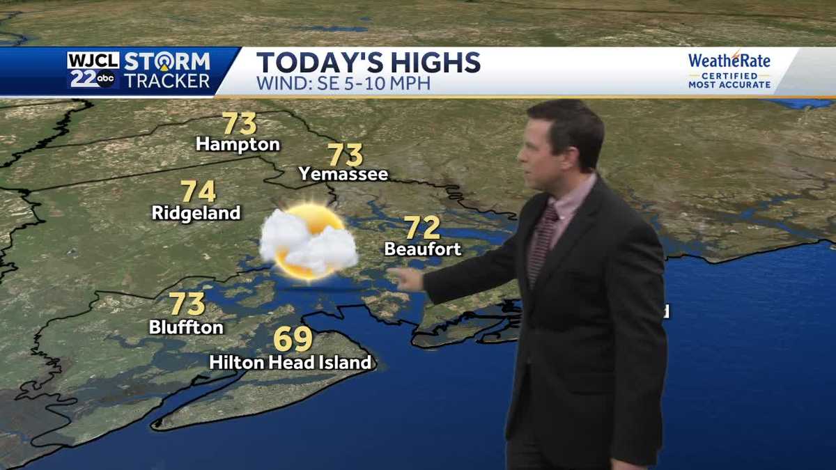 Milder today with spotty coastal showers this afternoon - WJCL