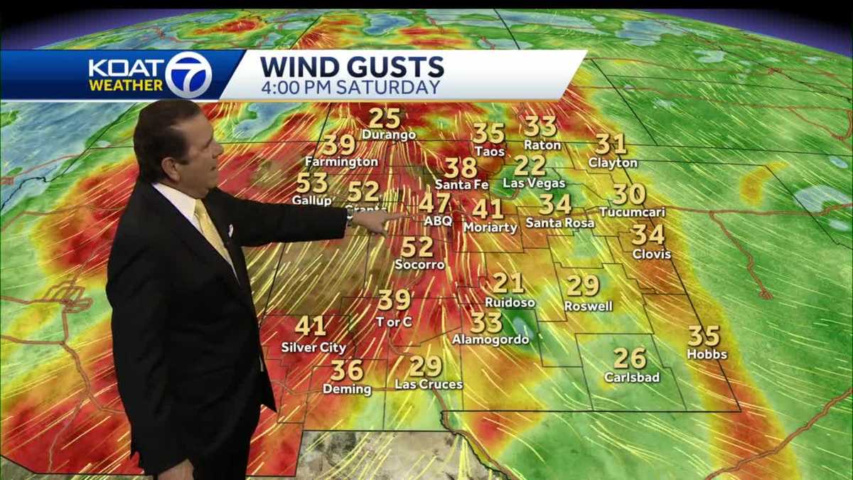 Strong winds and storms around New Mexico this weekend!