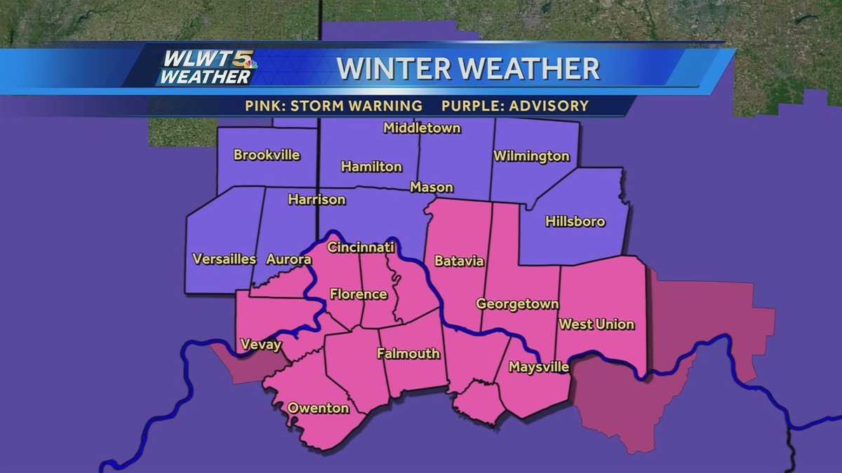 Winter advisory upgraded to warning for some counties