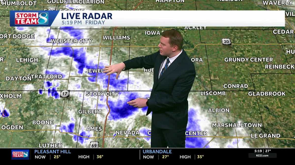 Iowa weather: Spotty snow showers overnight with frigid cold Saturday