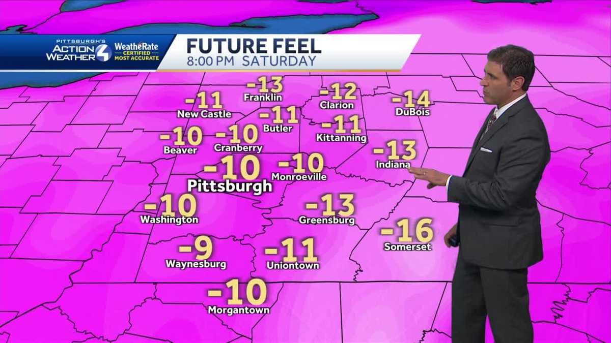 A frigid forecast: Temperatures for Steelers vs. Raiders on Christmas Eve  expected to be among coldest games in team history - CBS Pittsburgh