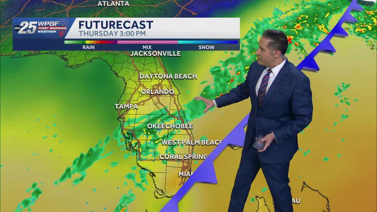Cold front brings rain and cooler weather on Thursday