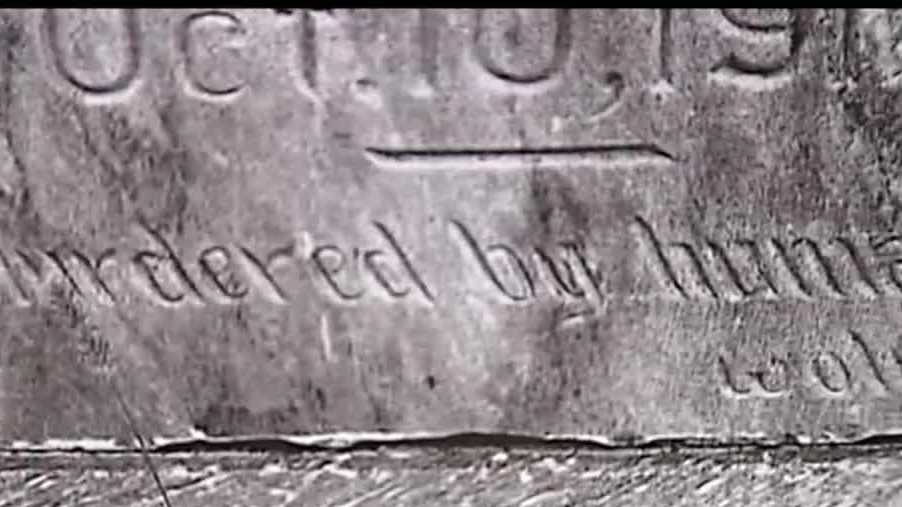 Unique headstone at Konawa cemetery taken again