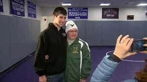 Undefeated high school wrestler allows for dream win