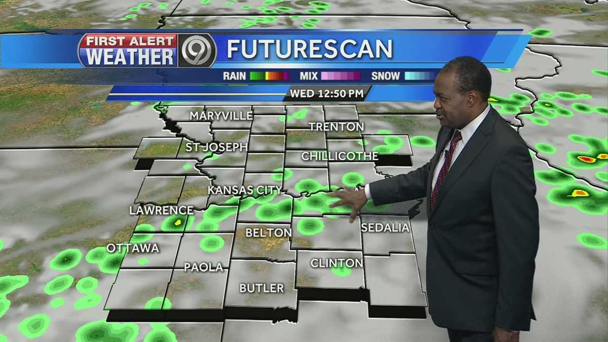 Scattered showers may move through on your Wednesday