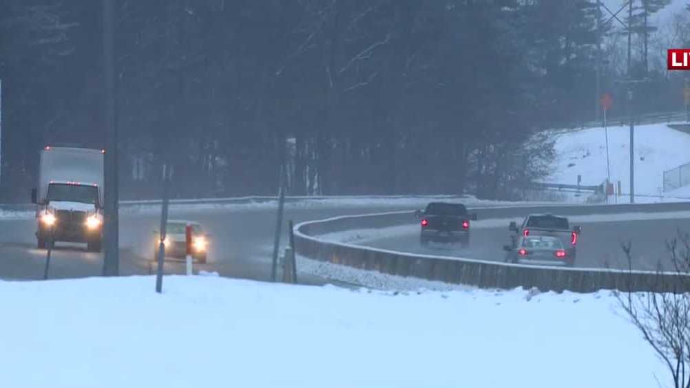 New Hampshire road conditions slick as snow falls Tuesday