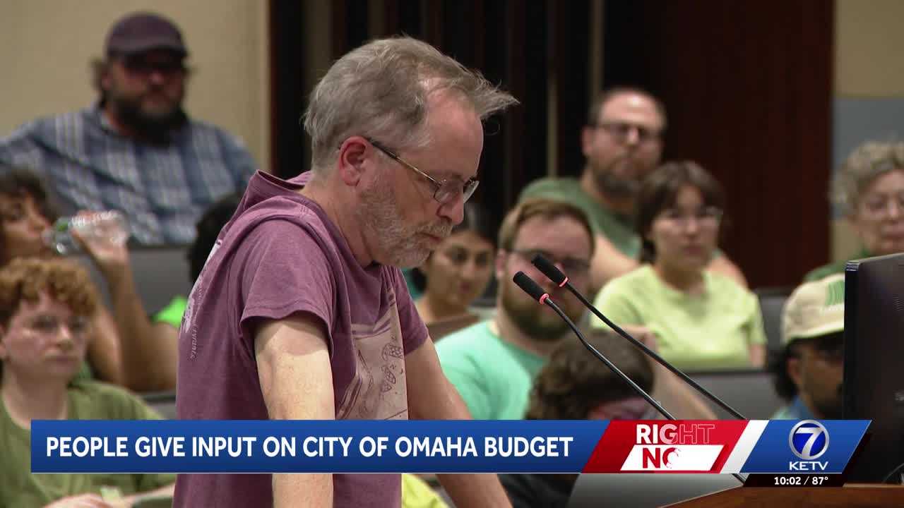 Omaha budget hearing turns heated as residents push back on police drones and taxes