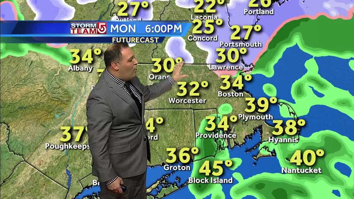Video: Spotty drizzle Monday evening