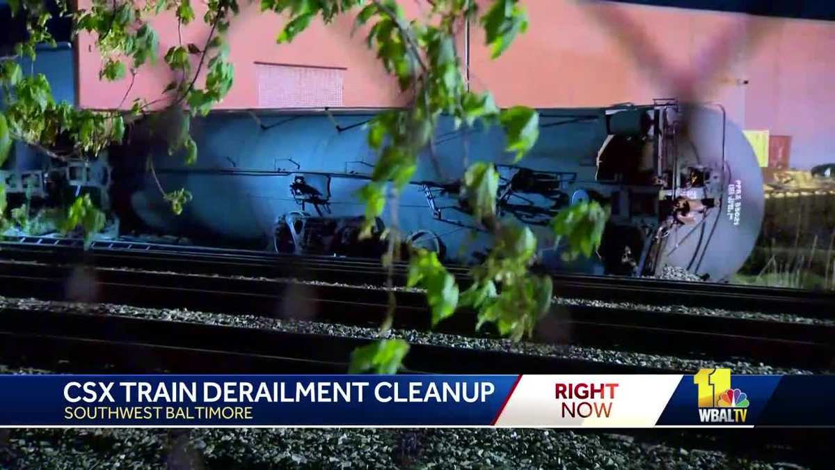 CSX train cars derail in southwest Baltimore