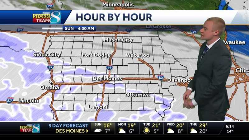 Iowa Weather: Snow moves into southern Iowa tonight