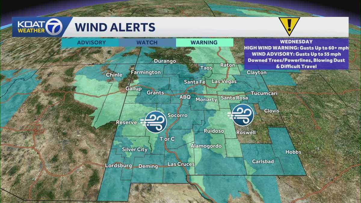 New Mexico Wind Warning: Impacts, wind speeds, & power outages - KOAT