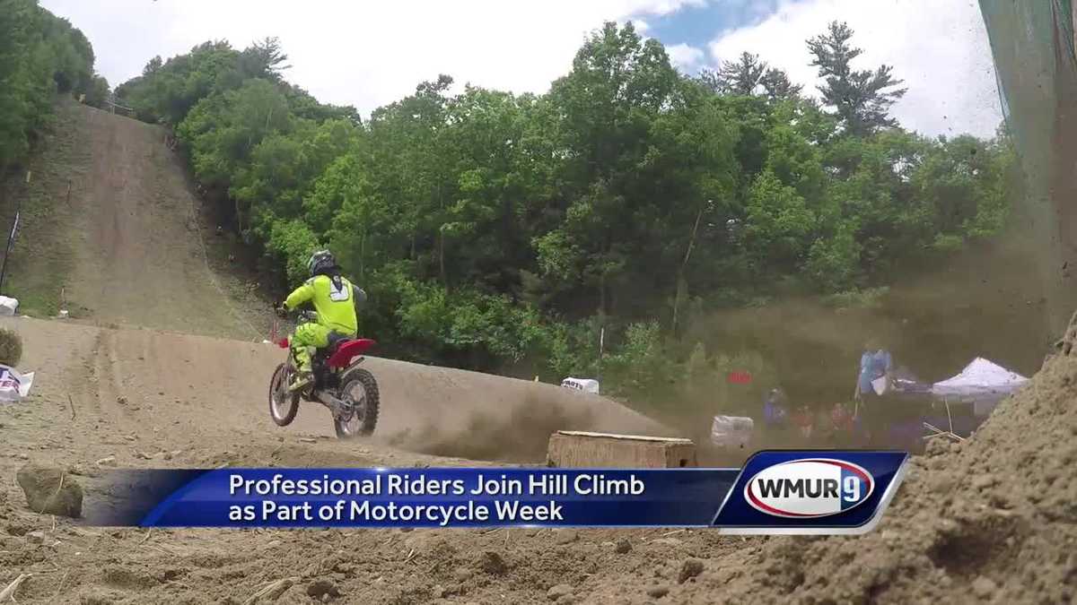 Motorcyclists tackle hill climb during Motorcycle Week