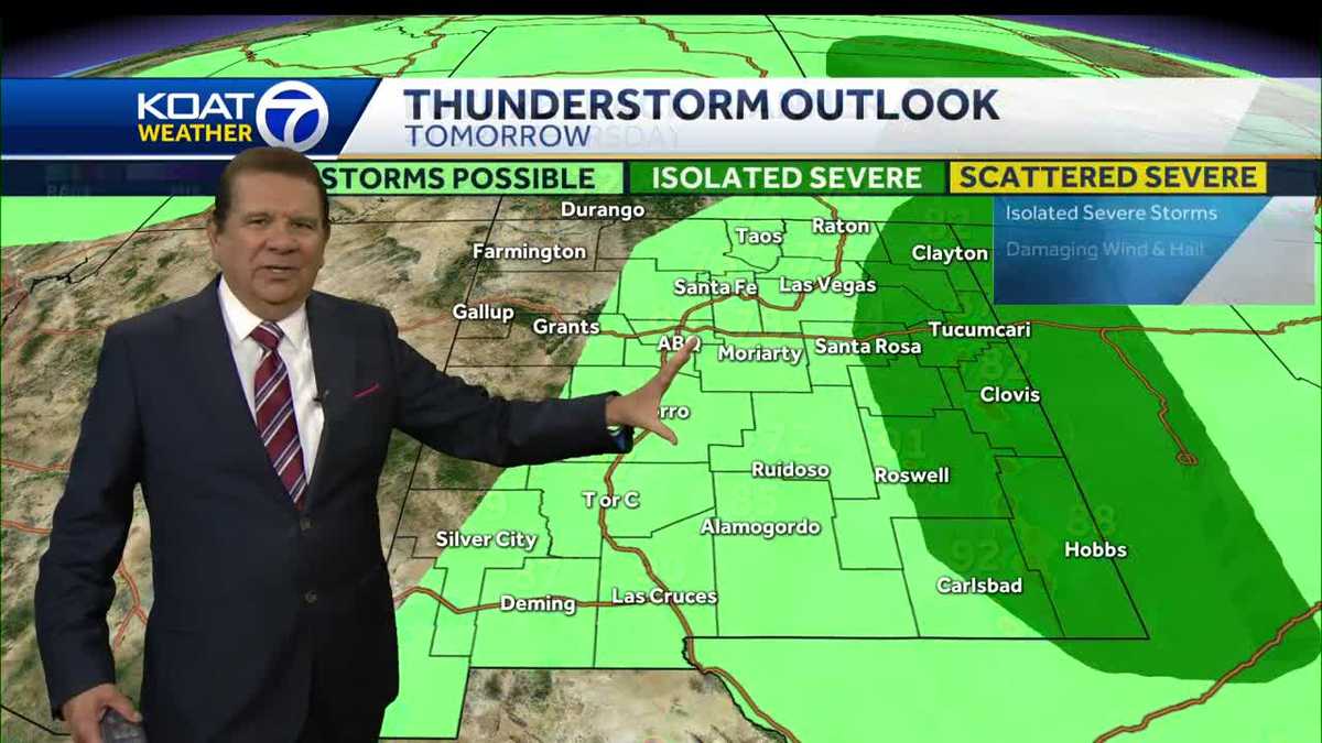 Isolated severe storms east, breezy and warm at times