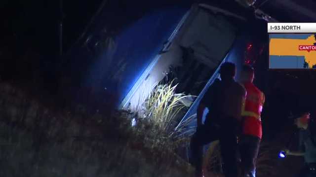 Tractor-trailer rolls over on Interstate 93 in Canton - Vimarsana News