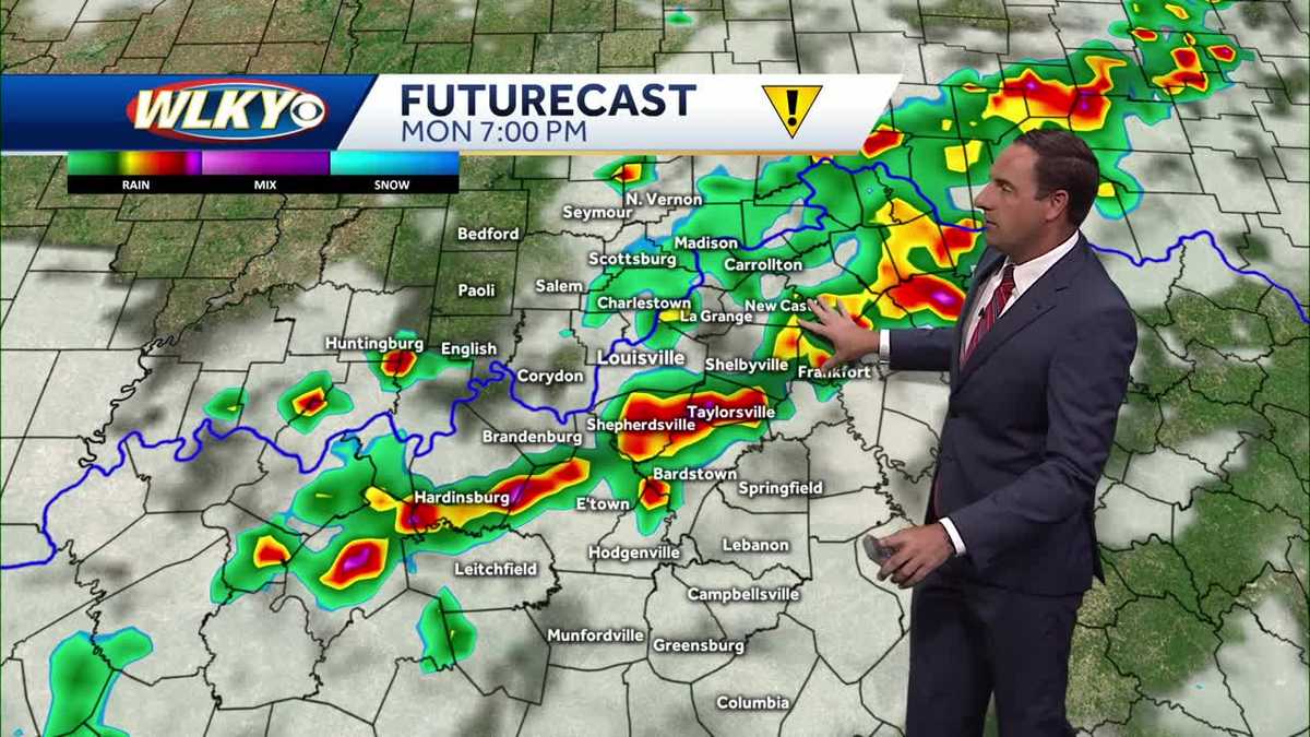 Scattered showers and storms return Monday