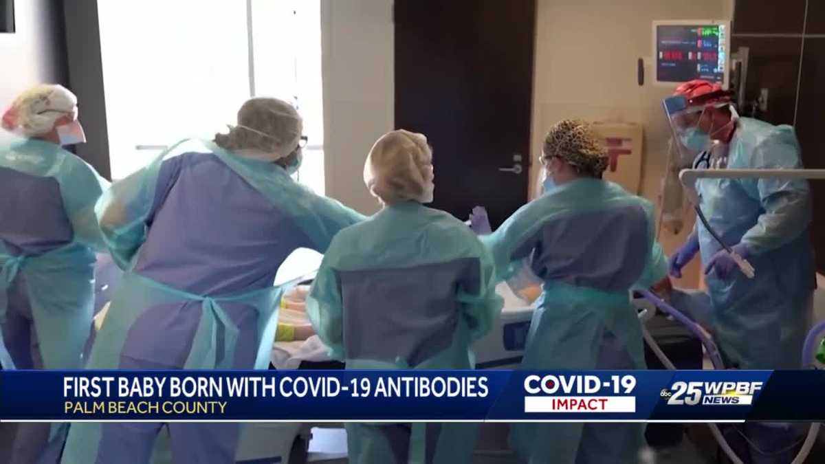 First baby born with COVID antibodies after mother vaccinated during