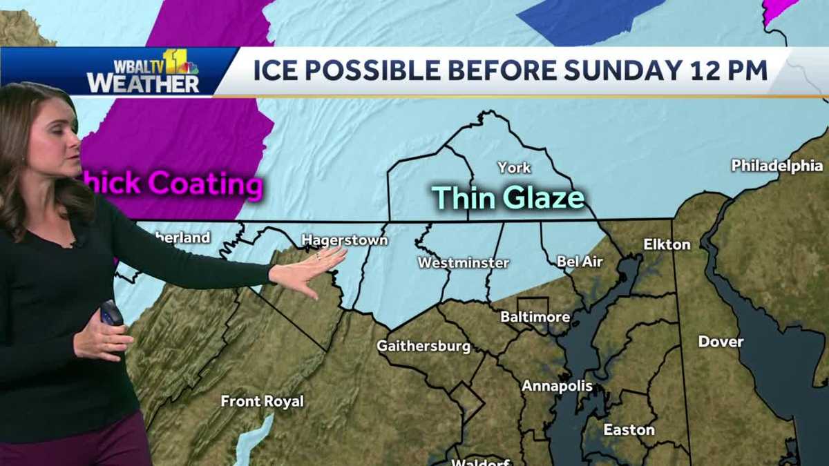 Icy conditions possible early Sunday in Maryland