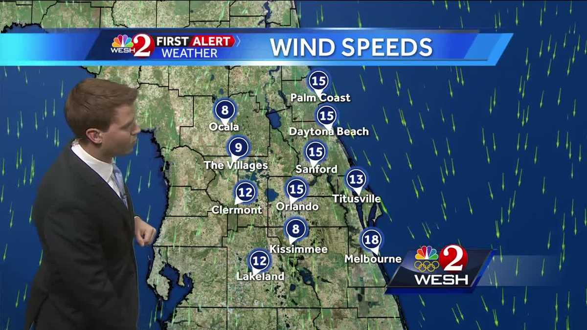 Monday to be sunny and breezy