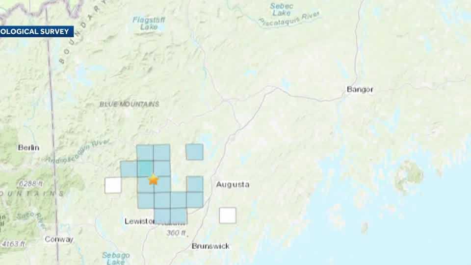 Turner, Maine earthquake detected by US Geological Survey