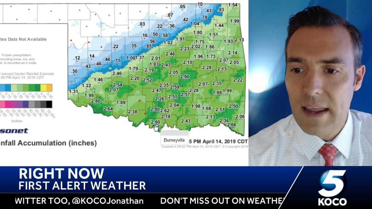 Sunday's rainfall almost a months worth for some