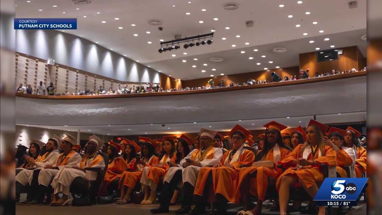 Putnam City High graduation turns chaotic after storm forces ceremony indoors