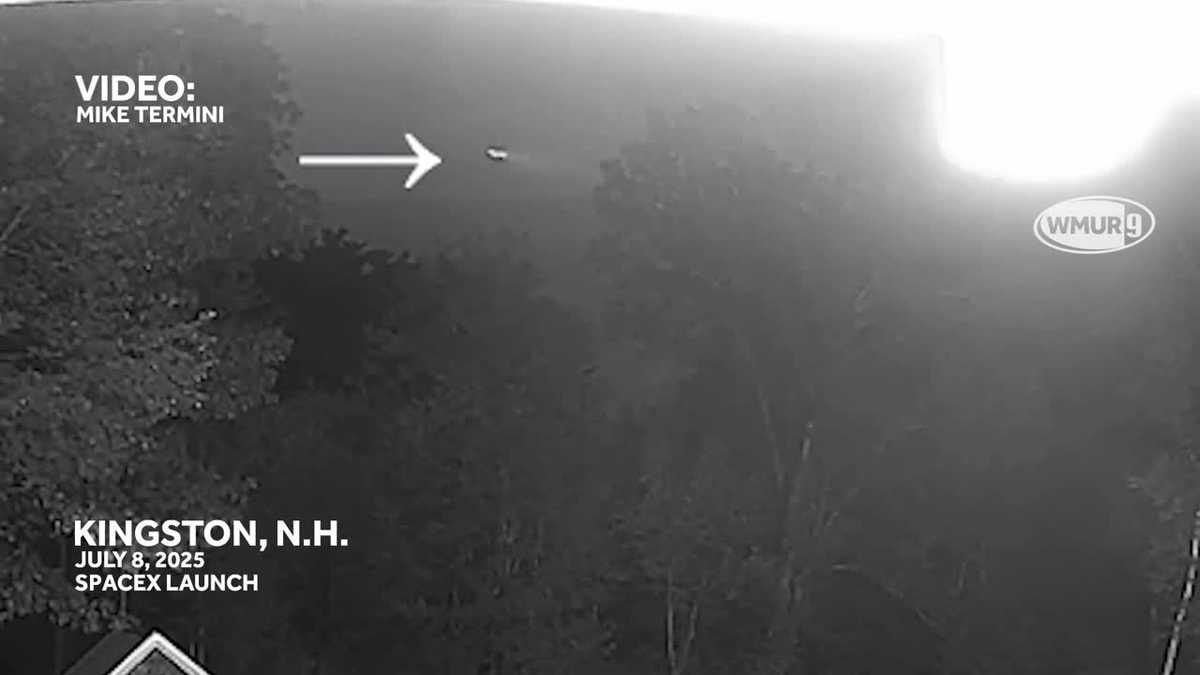 SpaceX rocket launch seen from Kingston, New Hampshire - WMUR