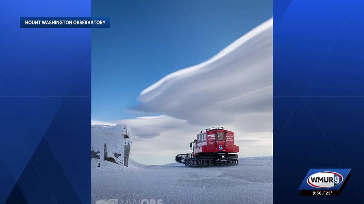 Lenticular clouds spotted at Mount Washington