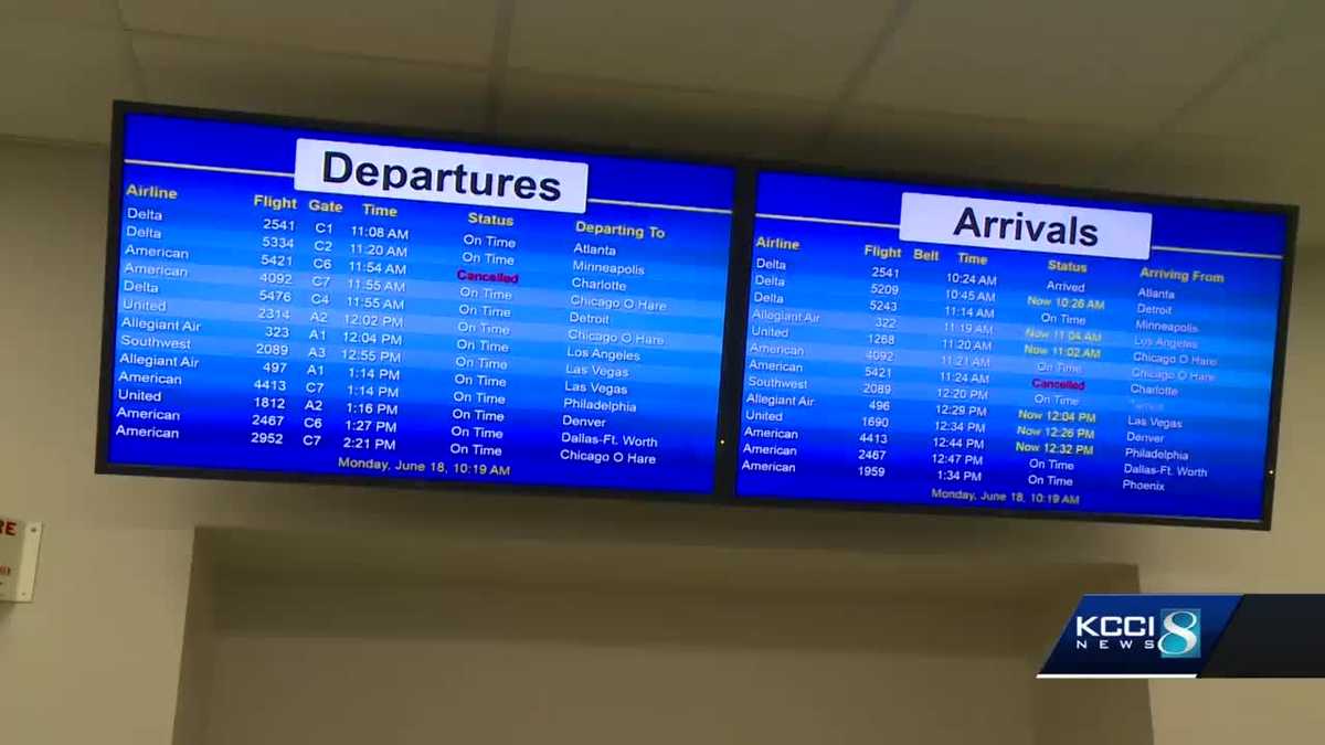 2 American Airlines flights cancelled in Des Moines over technical issues