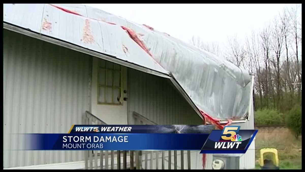 Wind rips roof off Mount Orab home during Wednesday storms