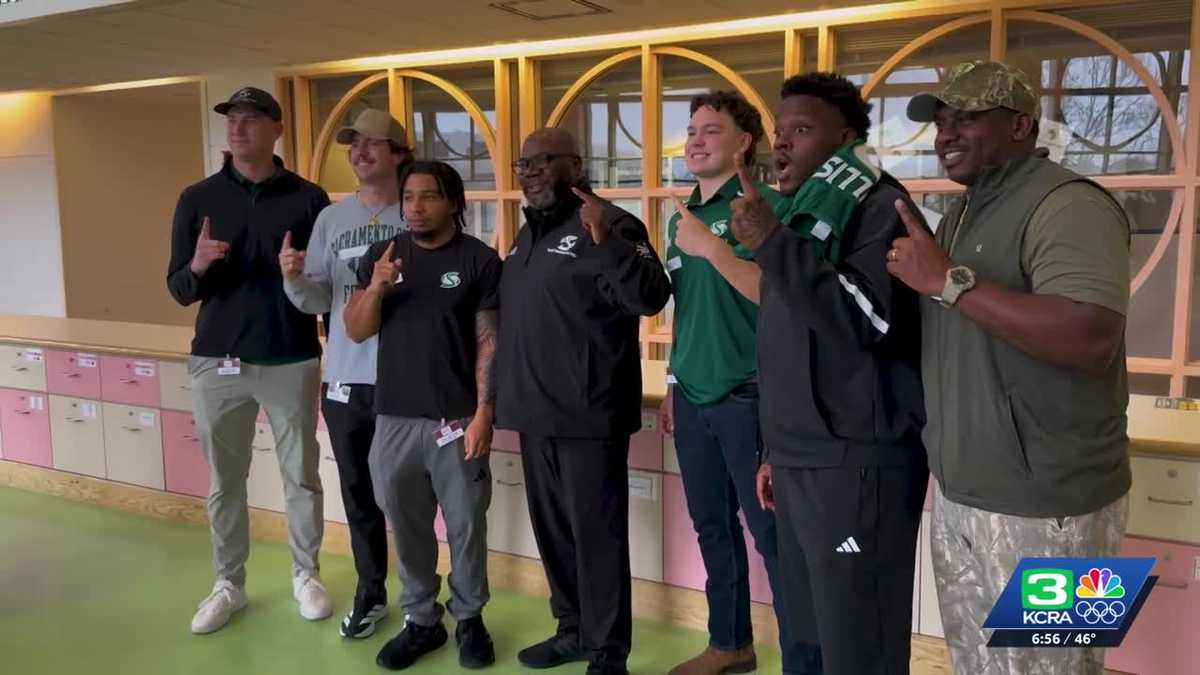 Sacramento State athletes bring joy to patients at Shriners Children's Northern California