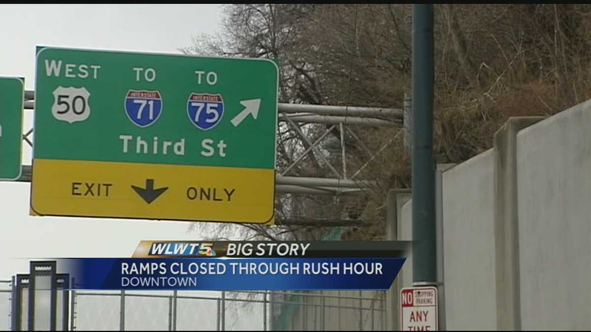 Exit ramp closed after mudslide