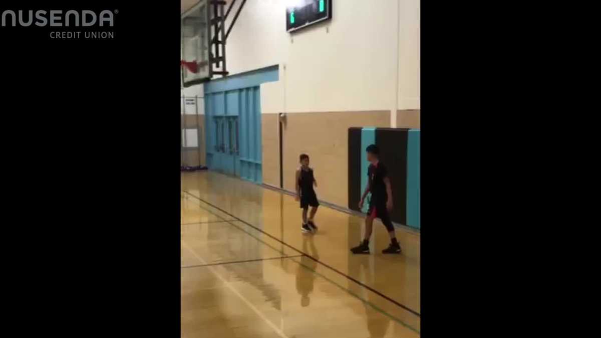 Pojoaque student sinks fullcourt shot