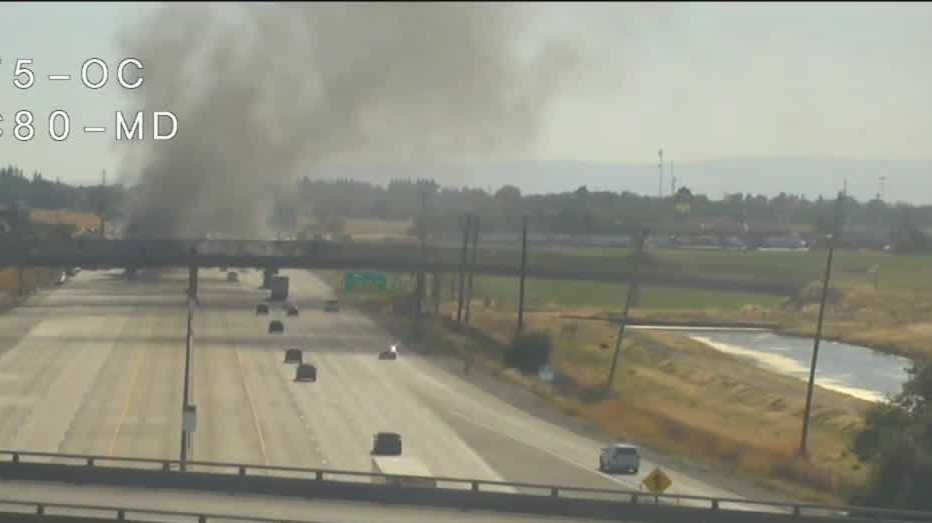 1 dead after rear-end collision causes fires on I-80 in Natomas