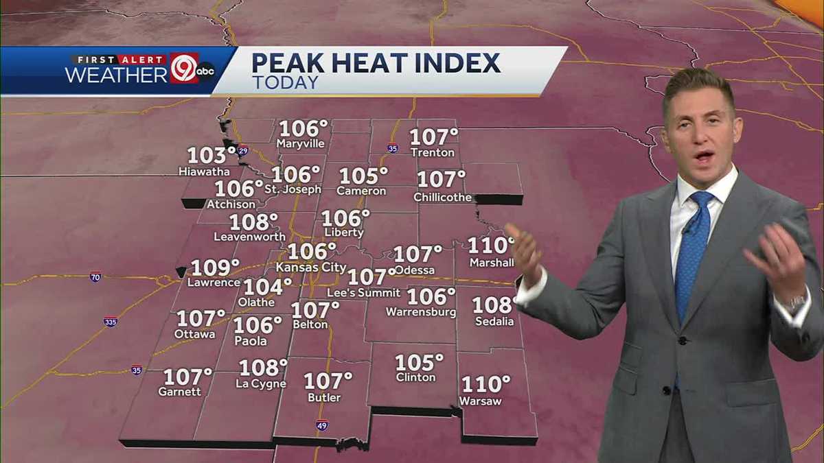 KANSAS CITY WEATHER High temperatures closing in on 100° today