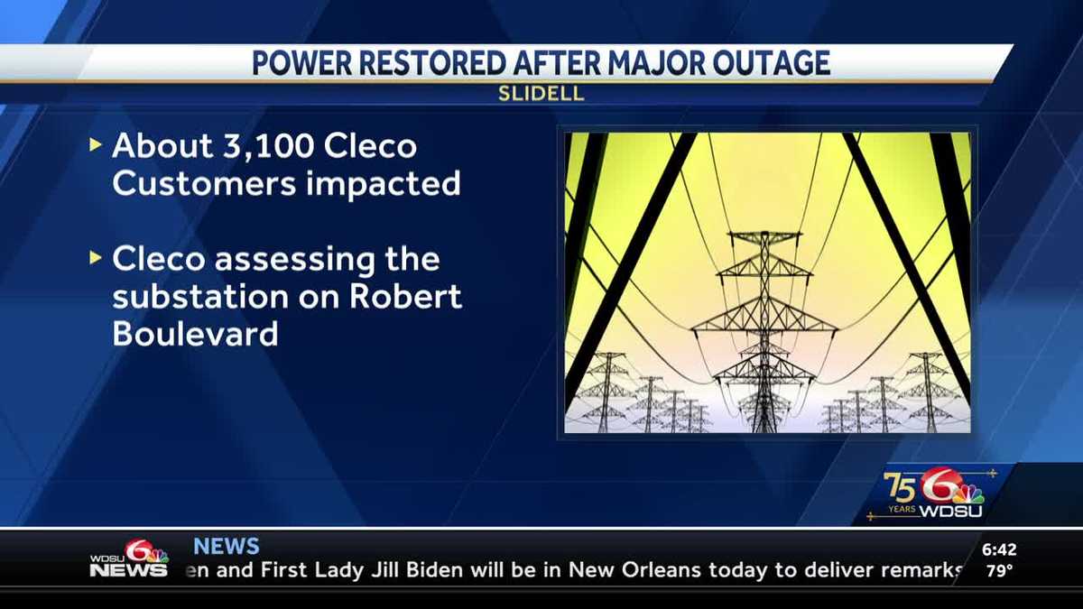 Slidell power restored after Cleco outage
