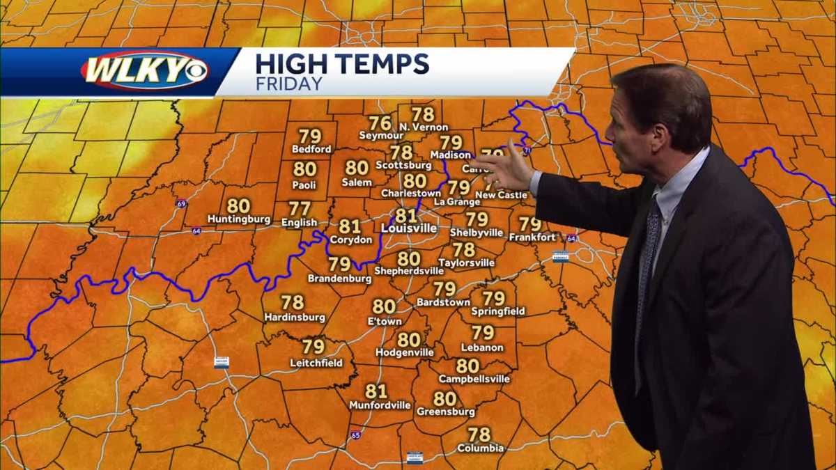 Warm Friday on the way