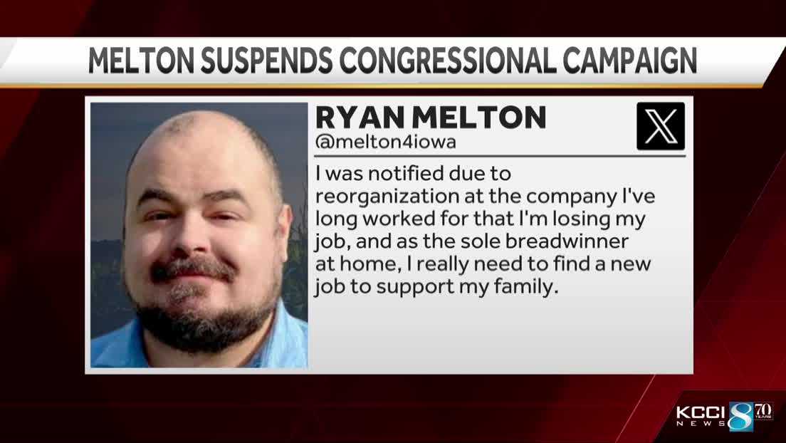 Candidate for Iowa's 4th Congressional District suspends campaign