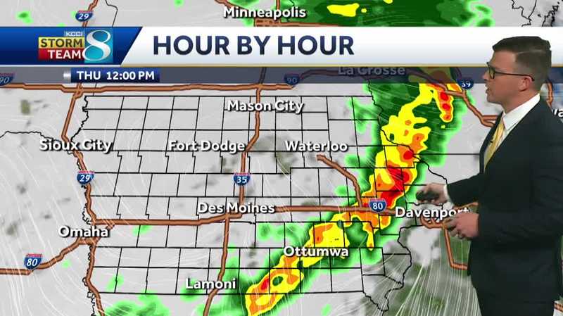 Iowa weather: Showers and thunderstorms today 