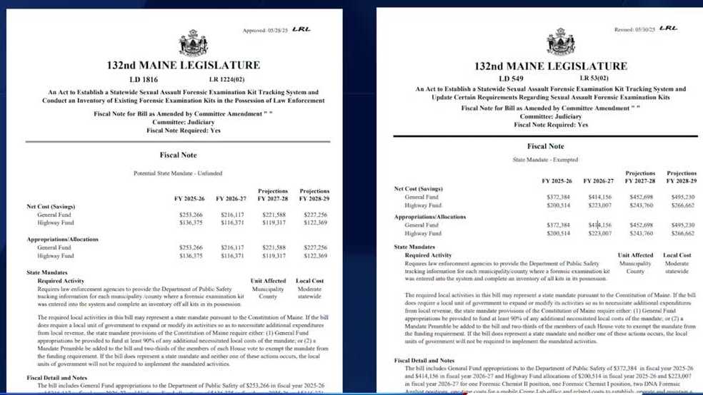 Maine lawmakers choose not to fund any sexual assault kit reforms
