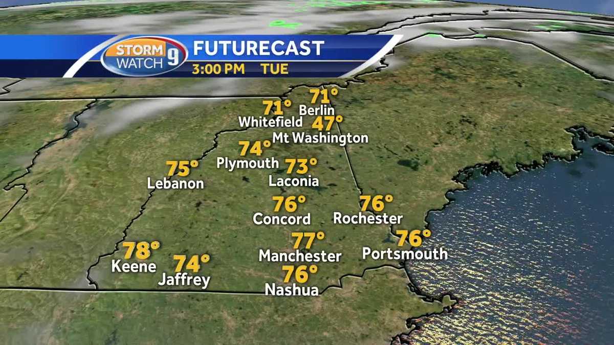 Temperatures about 15 degrees above normal