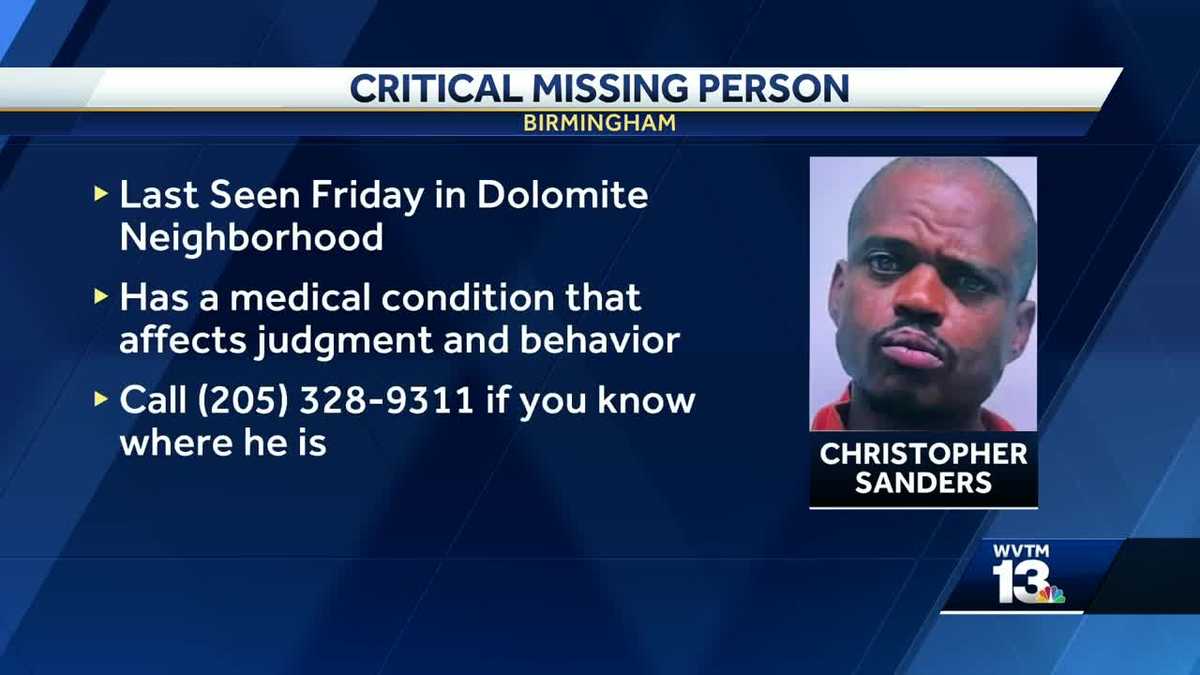 Alert issued to help find missing man in Birmingham