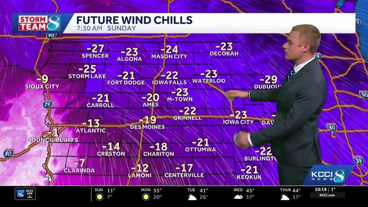 Des Moines weather: Bitter cold Sunday, then a thaw