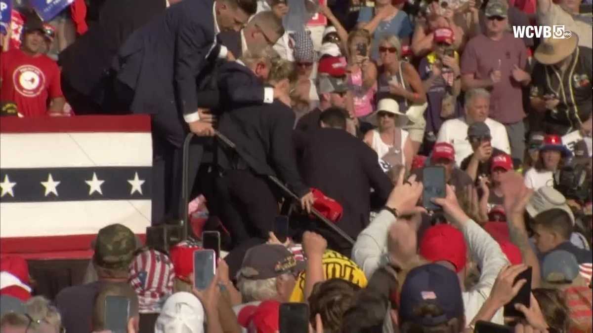 Video shows incident at Trump campaign rally; Former president whisked ...
