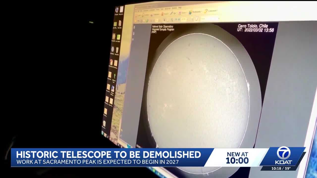 koat.com - Meagan Halbardier Moore - Dunn Solar Telescope set for demolition in 2027