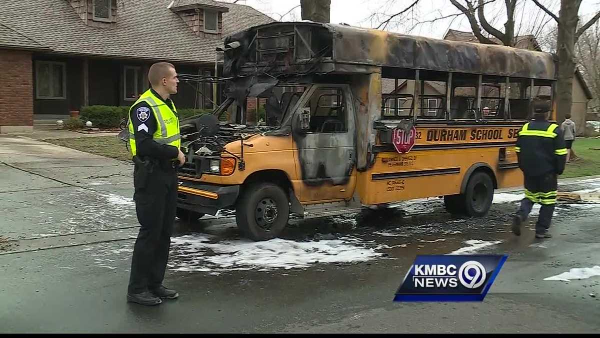Bus driver, 2 students escape after school bus catches fire