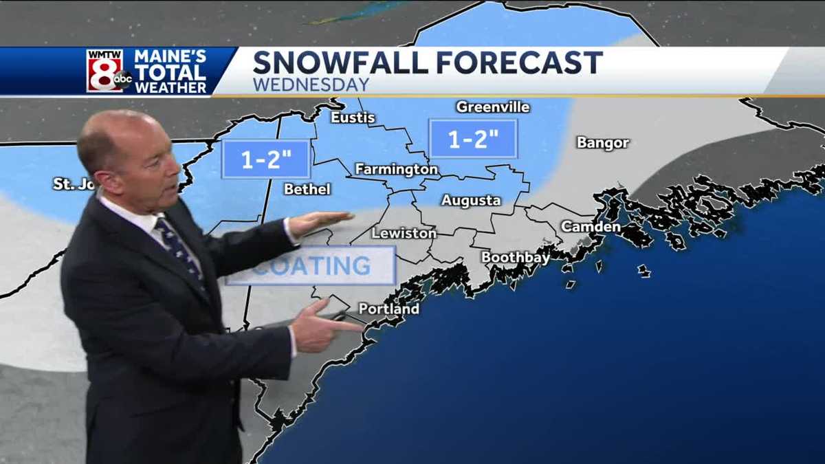 Clouds and a few snow showers Wednesday