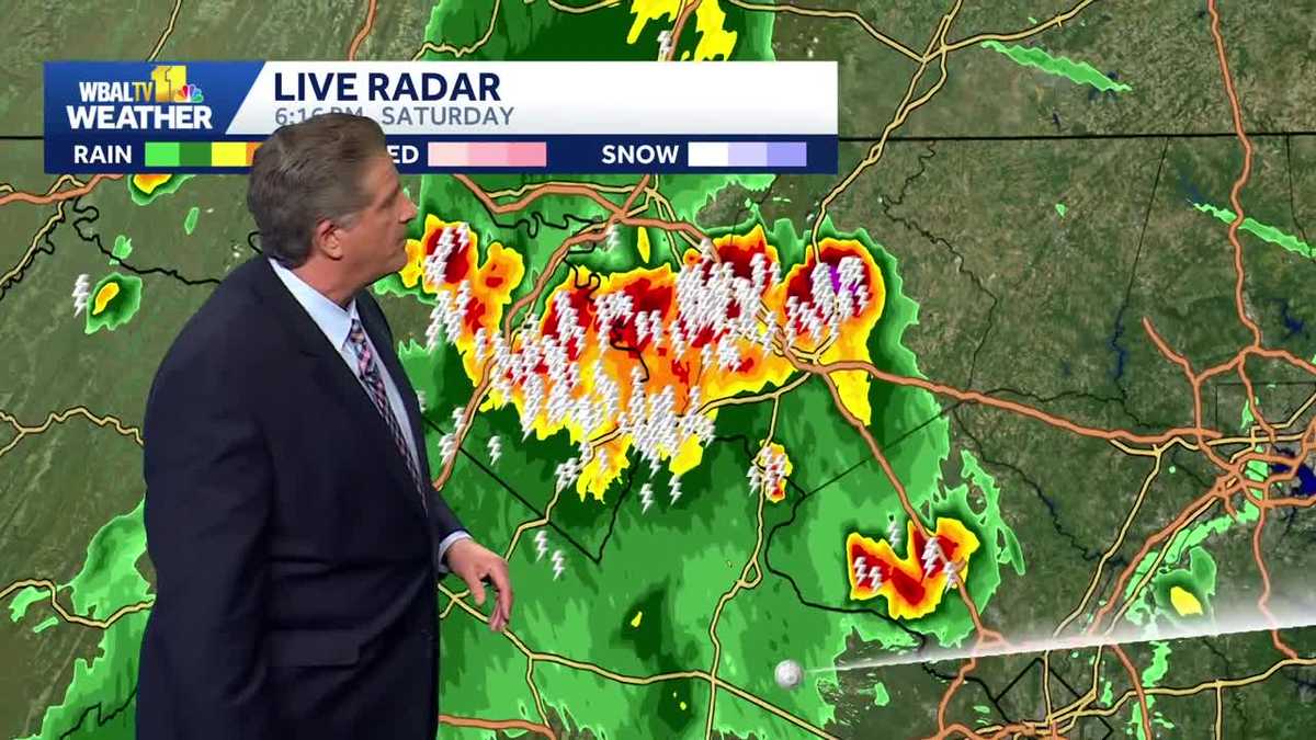 Tony tracks storms moving east toward Baltimore
