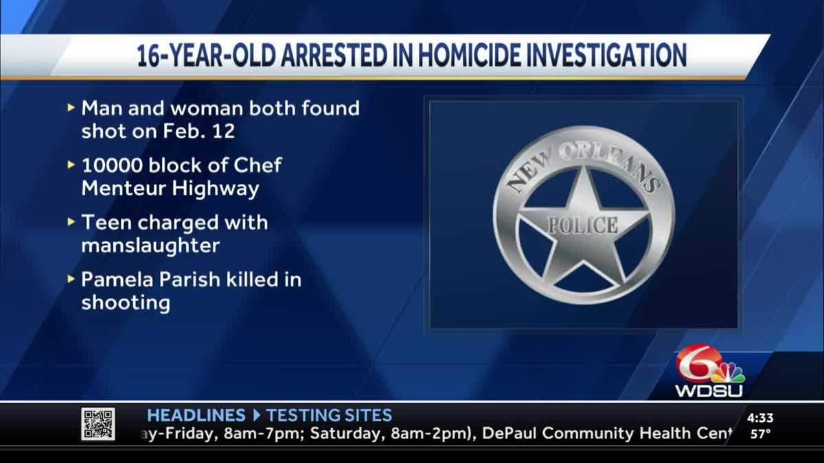 New Orleans teen boy accused in homicide investigation